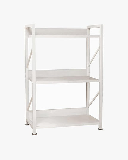 Small Bookshelf for Small Spaces,Modern 3 Tier Bookcase Night Stand, Narrow Book Shelf Organizer, Small Shelf Open Display Rack for Bedroom, Living Room, Home Office(White) - LeafyLoom