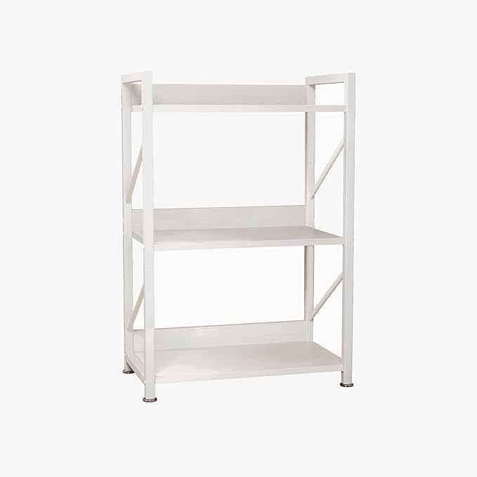 Small Bookshelf for Small Spaces,Modern 3 Tier Bookcase Night Stand, Narrow Book Shelf Organizer, Small Shelf Open Display Rack for Bedroom, Living Room, Home Office(White) - LeafyLoom