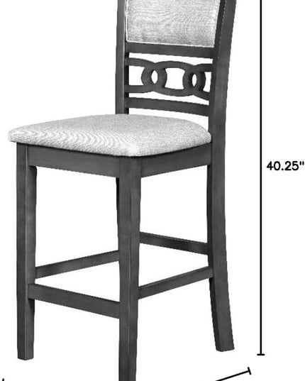 New Classic Furniture Gia Counter Chairs, Set of 2, Gray - LeafyLoom