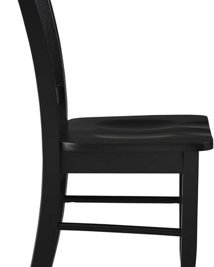 Boraam Shaker 2 Room Side Chairs, Dining Height, Black - LeafyLoom