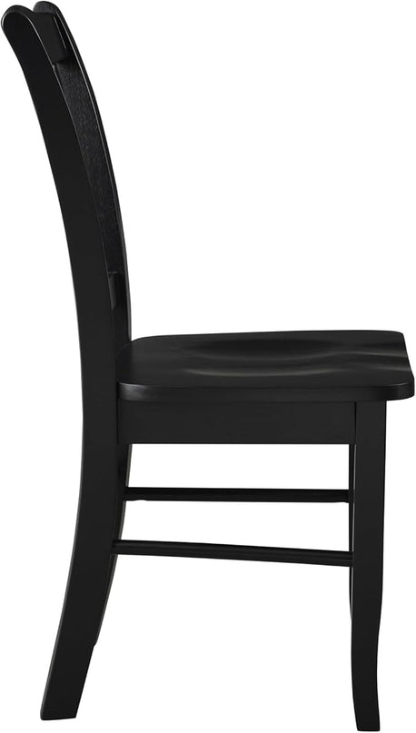 Boraam Shaker 2 Room Side Chairs, Dining Height, Black - LeafyLoom