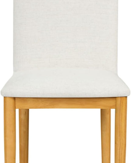 HomePop Classic Parsons Dining Chairs, Pack of 2, Cream White Textured Woven (Set of 2) - LeafyLoom