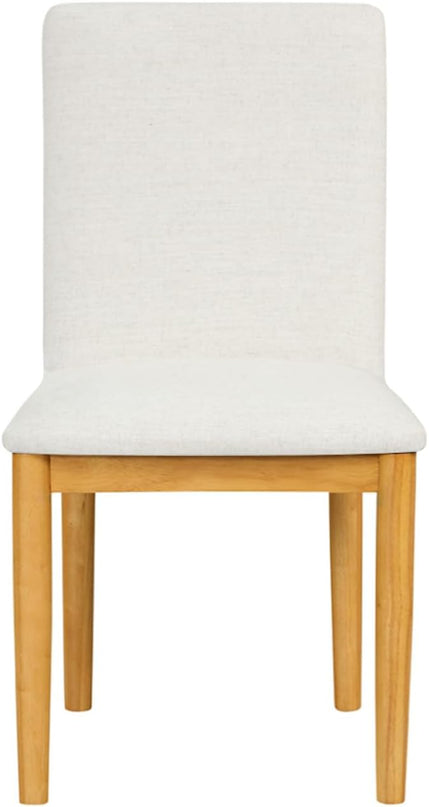 HomePop Classic Parsons Dining Chairs, Pack of 2, Cream White Textured Woven (Set of 2) - LeafyLoom