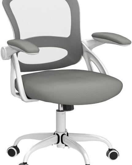 KERDOM Office Chair, Ergonomic Desk Chair, Mesh Computer Chair Height Adjustable, Comfy Swivel Task Chair with Wheels and Flip-up Arms - LeafyLoom