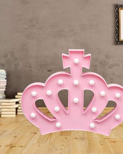 OSALADI Crown Night Light Crown Shaped Light Creative Night Light Crown LED Light Princess Night Light LED Night Lamp Decorative Night Lamp Without Batteries, Pink - LeafyLoom