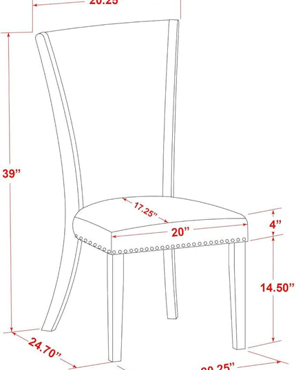 East West Furniture NFVE5-LWH-15 5 Piece Modern Dining Set Includes a Rectangle Wooden Table with Butterfly Leaf and 4 Baby Blue Linen Fabric Parsons Chairs, 32x54 Inch - LeafyLoom