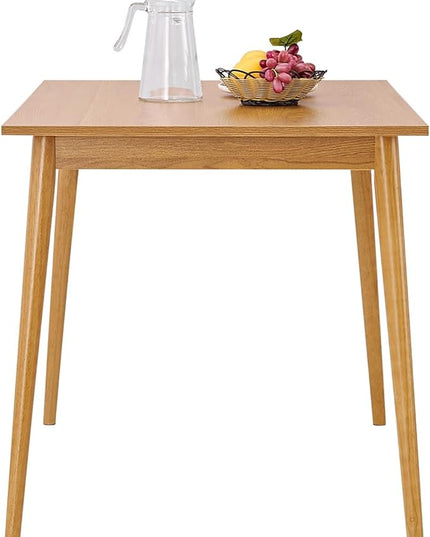 Panana Modern Dining Table 47 Inch Kitchen Table with Solid Wood Leg Oak Finish Dinner Table Dining Room Home Furniture Natural - LeafyLoom