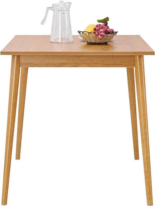Panana Modern Dining Table 47 Inch Kitchen Table with Solid Wood Leg Oak Finish Dinner Table Dining Room Home Furniture Natural - LeafyLoom