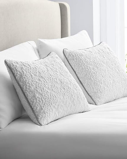 Sleep Number ComfortFit Bed Pillow Ultimate (Standard) - for All Sleep Positions w/Removable Inserts - Memory Foam & Down Alternative, Hotel Quality - LeafyLoom