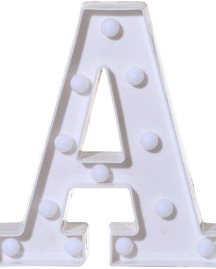 LED Marquee Letter Lights Sign A 26 Alphabet Light Up Letters Sign for Night Light Wedding Birthday Party Battery Powered Christmas Lamp Home Bar Decoration (A) - LeafyLoom
