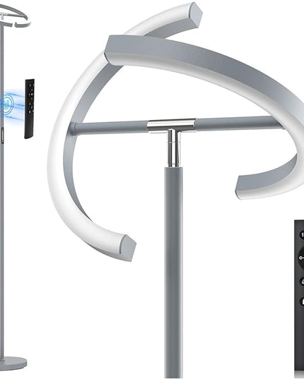 Floor Lamps for Living Room, Modern Stepless Dimmable Standing Lamp with Remote Control, 20W 3000-6000K LED Rotatable Floor Light Uplighter Stand up Lamp Tall Lamp for Bedroom Office - LeafyLoom