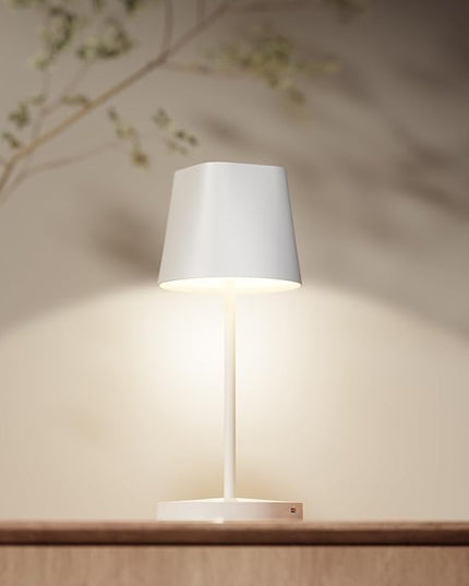 Quntis Cordless LED Table Lamp with Dimmer, Built-in Rechargeable Battery, Stepless Brightness Dimming, Ambient Light for Restaurant, Bedside Night Lamp, Waterproof Outdoor Lamps for Patio, Camping - LeafyLoom