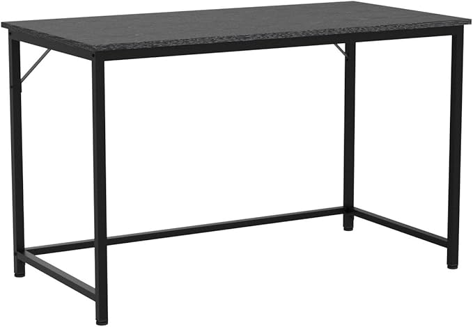 VASAGLE Computer Desk, Gaming Desk, Home Office Desk, for Small Spaces, 23.6 x 47.2 x 29.5 Inches, Industrial Style, Metal Frame, Black with Wood Grain ULWD039B56 - LeafyLoom