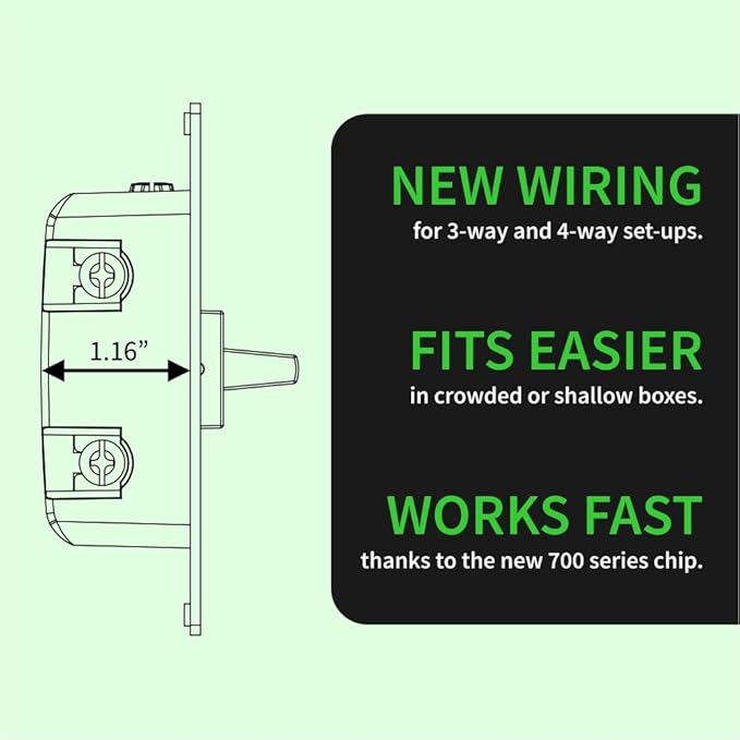 Zooz 700 Series Z-Wave Plus On/Off Toggle Switch ZEN73, White | Direct 3-Way (No Add-On Switch Needed) | Z-Wave Hub Required ZOOZ
