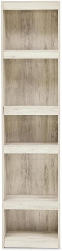 Signature Design by Ashley Bellaby Farmhouse Pier with 3 Adjustable Shelves, Whitewash - LeafyLoom