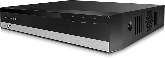 Amcrest NV2108-HS 8CH 1080P/3MP/4MP/5MP/6MP/4K Network Video Recorder - Supports up to 8 x 4K IP Cameras, Pre-Installed 2TB Hard Drive, (No Built-in WiFi) (NV2108-2TB) Amcrest