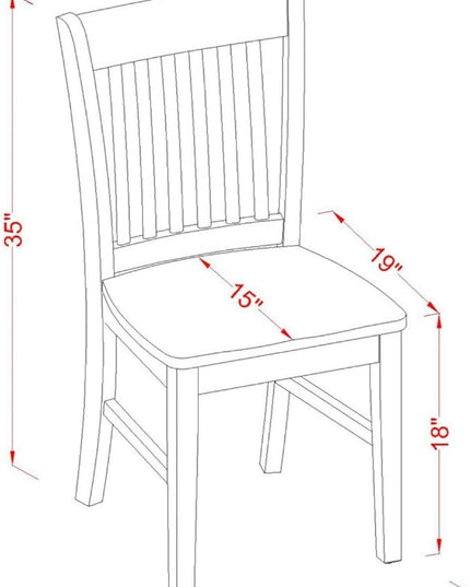 East West Furniture DLNO5-OAK-W Dublin 5 Piece Modern Set Includes a Round Wooden Table with Dropleaf and 4 Dining Chairs, 42x42 Inch - LeafyLoom