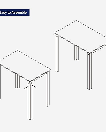 HMYHUM Small Acrylic Desk for Small Spaces, 31.5" L x 19.7" W x 29.5" H, Clear Desk for Home Office for Laptop, Study, Writing, Vanity Table with Rectangular Legs, Modern, Easy Assembly - LeafyLoom