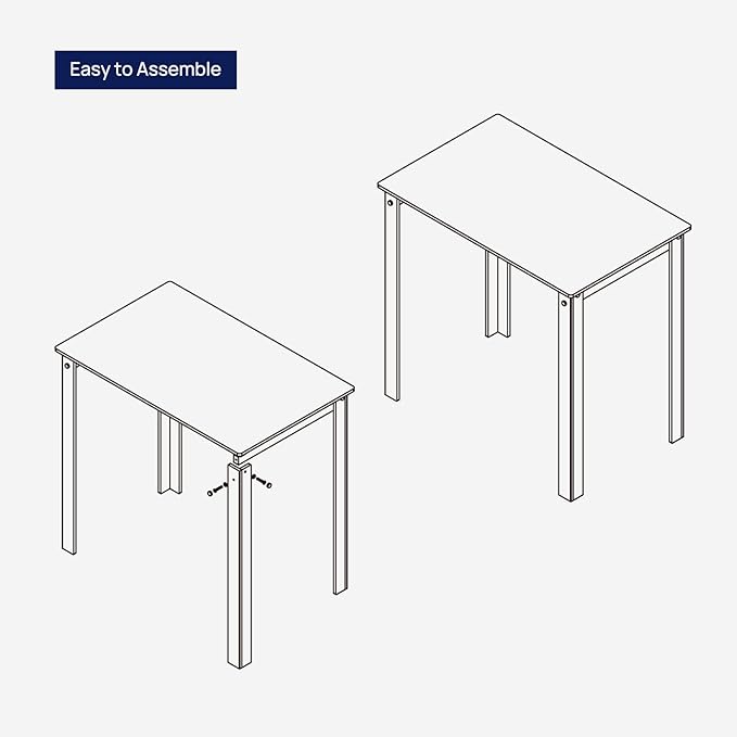 HMYHUM Small Acrylic Desk for Small Spaces, 31.5" L x 19.7" W x 29.5" H, Clear Desk for Home Office for Laptop, Study, Writing, Vanity Table with Rectangular Legs, Modern, Easy Assembly - LeafyLoom