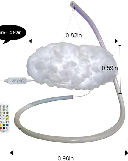 3D Small Cloud lightning Table Lamp Night Light Desk Light Kit Music Sync Multicolor Changing Strip Lights Wireless Remote APP NO DIY Coolest Decorations for Adults Kids Bedside Desk Home Bedroom (1) - LeafyLoom