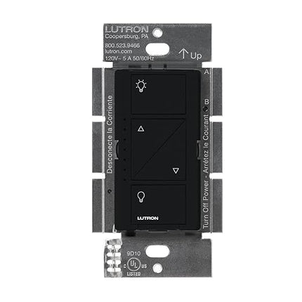 Lutron Caseta Original Smart Dimmer Switch (Lutron Smart Hub Required), for LED Lights, 150 Watt, Single-Pole/3-Way, No Neutral Required, PD-6WCL-BL 4-PACK, Black, 4 Pack Lutron