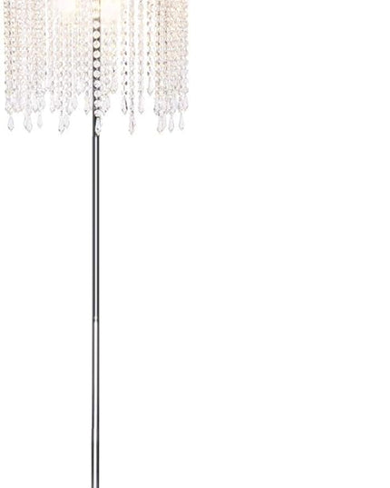 GDLMA Floor Lamp, Crystal Lava Lamp, Raindrop Standing Light for Bedroom, Living Room or Gift Silver - LeafyLoom