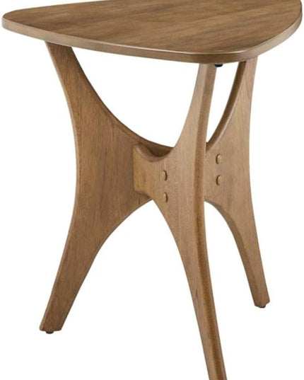 INK+IVY Blaze Triangle Wood Triangle Sofa Table Plywood with Wood Veneer Legs, Mid-Century Modern, Easy Assembly, Accent Furniture For Living Room, Minimalist Décor, Light Brown - LeafyLoom