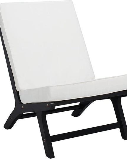 SAFAVIEH Outdoor Collection PAT7044 Conversation Set, Black/Beige - LeafyLoom