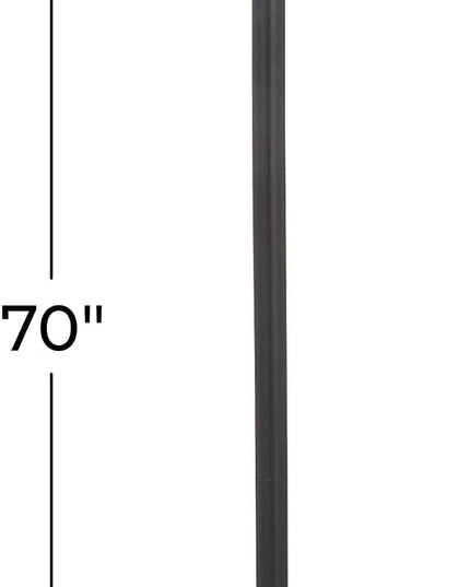 Deco 79 Metal Room Torchiere Antique Style Floor Lamp, Standing Lamp 15" x 15" x 70", Black - LeafyLoom