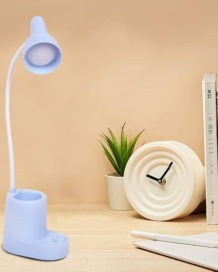 Office lamp Desk,Cordless Lamps Rechargeable,Blue,kids battery lamps for tables,Cute pen holder for desk,360° Rotating Hose,Adjust The Angle of Light Source at Will,Study Lamps for Desk,Mini lamp - LeafyLoom