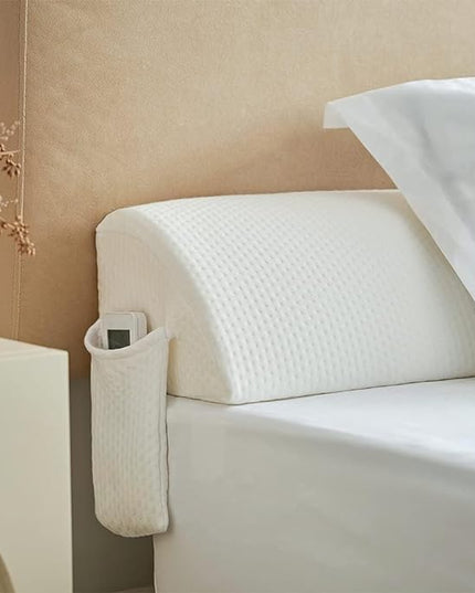 Bed Wedge Pillow for Headboard Gap Bed Mattress Gap Filler (0-8'') Memory Foam Bed Crack Headboard Pillow Stopper to Close The Gap Between Headboard Wall and Mattress Space Filler Full - LeafyLoom