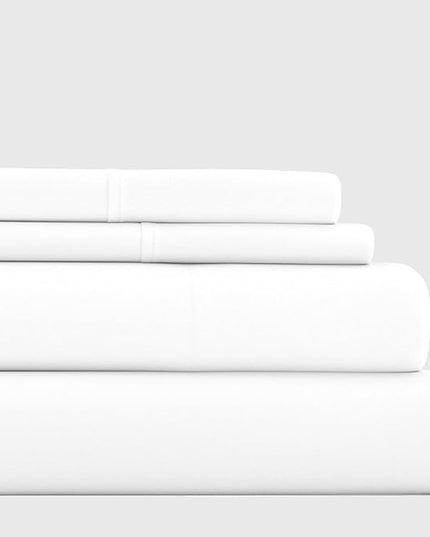 Linen Market Bed Sheets for King Size Bed (White) - Sleep Better Than Ever with These Soft and Cooling King Sheets - Deep Pocket Fits 16" Thick Beds - 4 Piece King Sheet Set - LeafyLoom