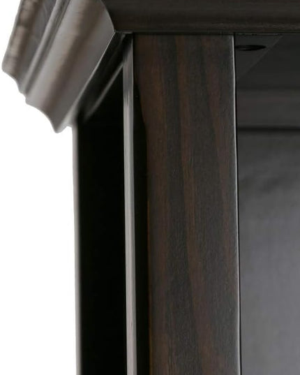 SIMPLIHOME Amherst SOLID WOOD 30 Inch Transitional 5 Shelf Bookcase in Hickory Brown, For the Living Room, Study Room and Office - LeafyLoom