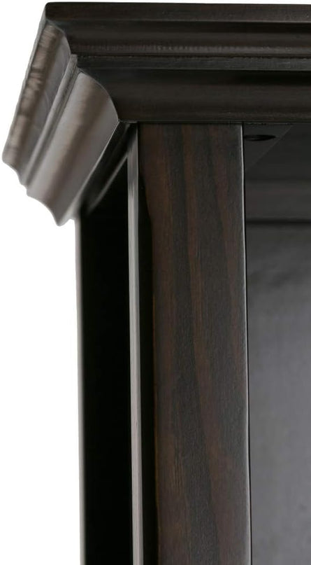 SIMPLIHOME Amherst SOLID WOOD 30 Inch Transitional 5 Shelf Bookcase in Hickory Brown, For the Living Room, Study Room and Office - LeafyLoom