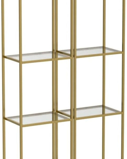 Crosley Furniture Aimee Narrow Etagere Set, Gold and Glass - LeafyLoom