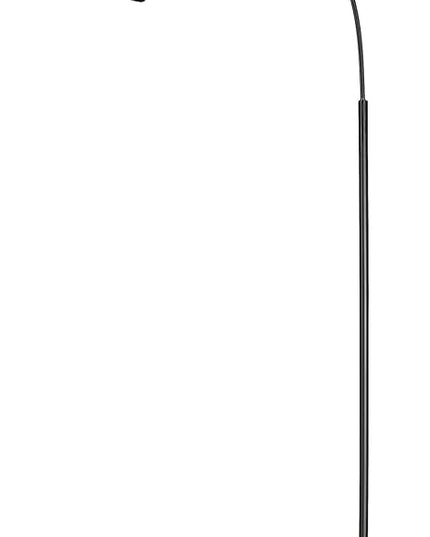 Rattan Floor Lamp, Retro Boho Arc Standing Lamp with Remote Control and Dimmable Bulb Farmhouse Bamboo Lamp Shade Floor Light Industrial Tall Lamp (Black) - LeafyLoom