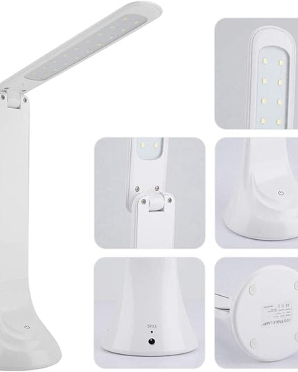 Led Desk Lamp,EyeCaring Table Lamps,Rechargeable Folding Led Light Desk Table Desktop Lamp Eye Care for Reading Study Lighting,Dimmable Office Lamp with USB Charging Port - LeafyLoom