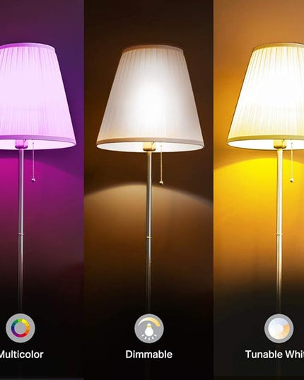 Kasa Smart Light Bulbs, Full Color Changing Dimmable Smart WiFi Bulbs Compatible with Alexa and Google Home, A19, 60 W 800 Lumens,2.4Ghz only, No Hub Required, 2-Pack (KL125P2), Multicolor KasaSmartbyTP-Link