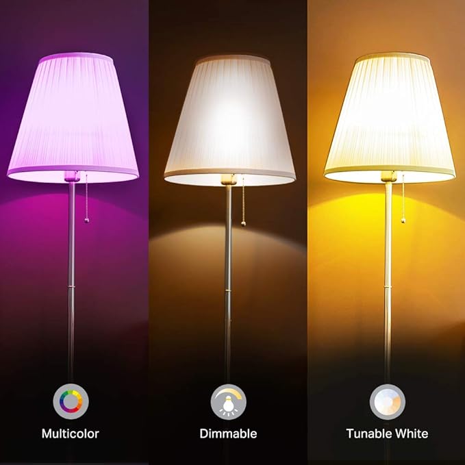 Kasa Smart Light Bulbs, Full Color Changing Dimmable Smart WiFi Bulbs Compatible with Alexa and Google Home, A19, 60 W 800 Lumens,2.4Ghz only, No Hub Required, 2-Pack (KL125P2), Multicolor KasaSmartbyTP-Link
