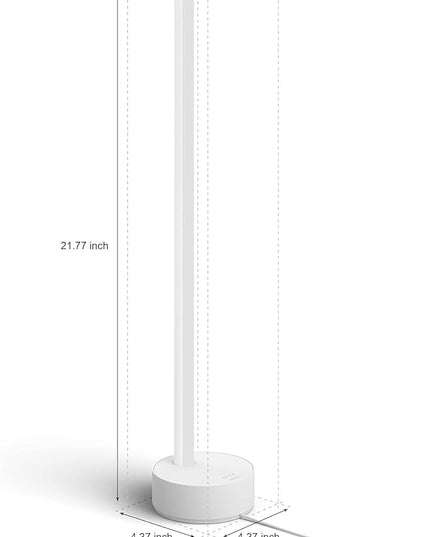 Philips Hue Gradient Signe Table Lamp, Compatible with Alexa, Apple Homekit and Google Assistant, Bluetooth Compatible, Flowing Multicolor Effect, White - LeafyLoom