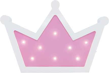 Pink Crown LED Light,Crown Lights Wall Decor,Princess Queen Kings Decoration Sign for Kids Room Home Living Room Bedroom Wedding Birthday Party Christmas - LeafyLoom