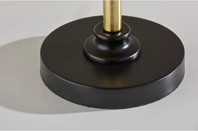 Adesso 1562-21 Cap Table Lamp, 23 in., 2 x 40W Type A (Not Included), Black & Antique Brass, 1 Table Lamps - LeafyLoom
