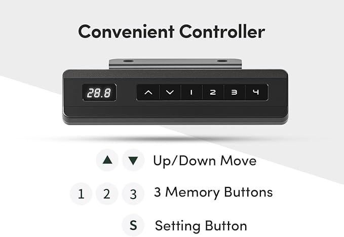 FEZIBO Adjustable Height Electric Standing Desk with Double Drawer, 55x 24 Inches Stand Up Home Office Desk with Splice Tabletop, Black Frame/Fir Brown Top - LeafyLoom
