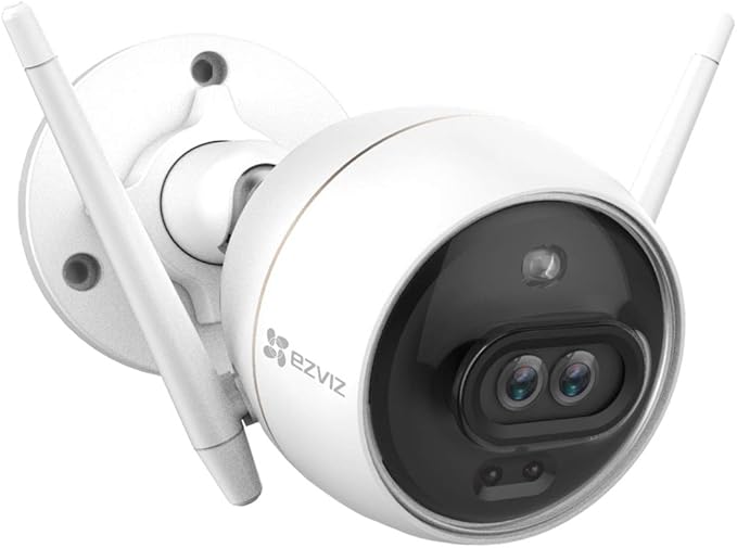EZVIZ Outdoor Security Camera Dual Lens 1080P, Excellent Color Night Vision, Active Light & Siren Alarm with PIR Motion Detection, Weather Proof, Two-way Talk, the First Dual Lens Security Camera(C3X) EZVIZ