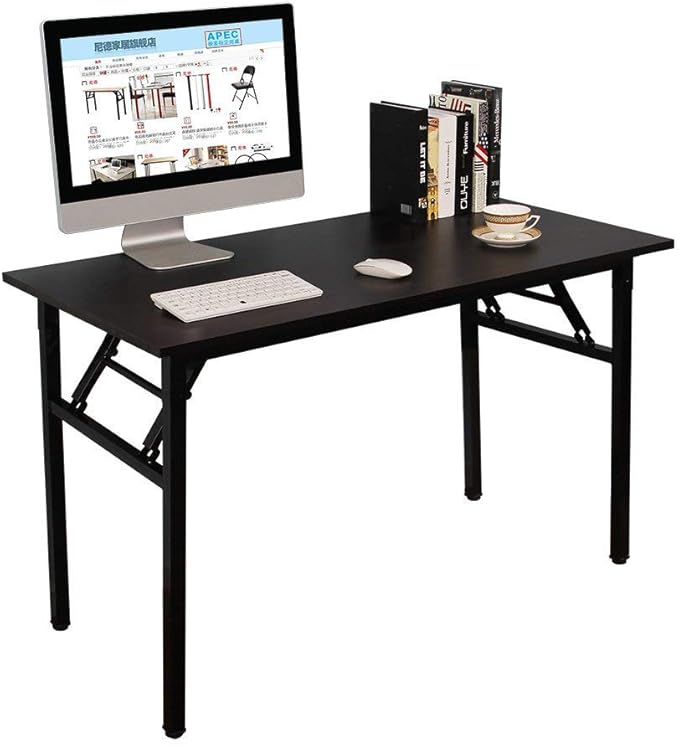 Computer Desk,47" Modern Simple Style Folding Tables,Home Office Writing Desk, Space Saving Foldable Table, No Install Needed - LeafyLoom