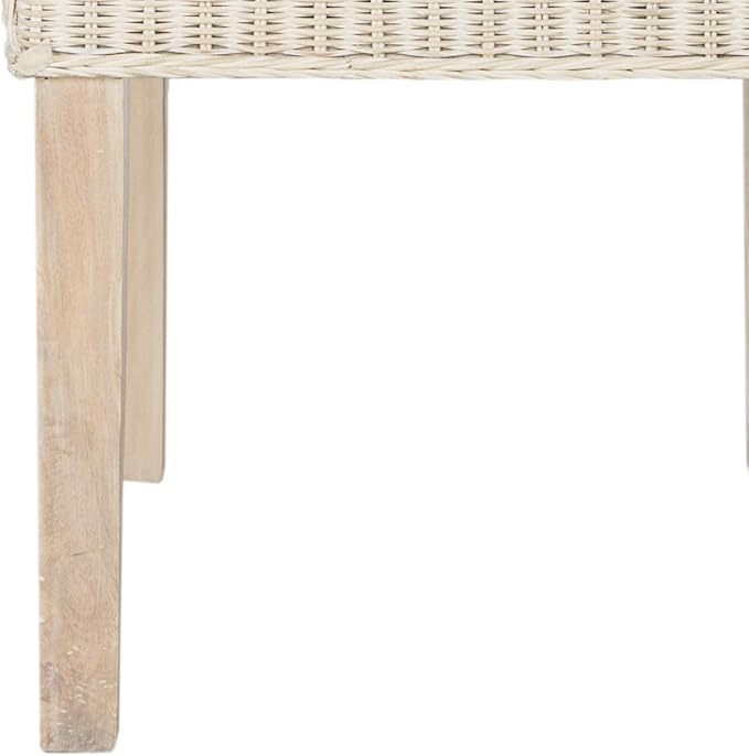 Safavieh Home Collection Odette Grey Wicker Dining Chair - LeafyLoom