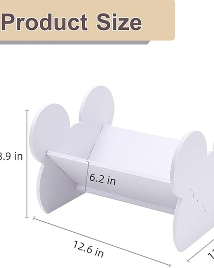 Kids Bookshelf, Small Desktop Bookshelf, Tilted Mini Bookshelf for Desk, V-Shaped Tabletop Bookshelf, Book Shelf for Books Magazine CD - LeafyLoom