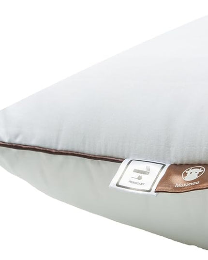 Premium 2-Pack Sleeping Pillow, Bed Pillow, Super Soft Down Alternative with Washable Covers, Microfiber Filling, Set of 2 (Stripe, Standard) - LeafyLoom