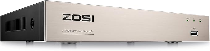 ZOSI 3K Lite 8CH CCTV DVR Recorder with AI Human/Vehicle Detection, 8 Channel 1080p H.265+ Hybrid 4-in-1 Home Surveillance Wired DVR for HD-TVI/CVI/CVBS/AHD Analog Security Camera (No HDD) ZOSI