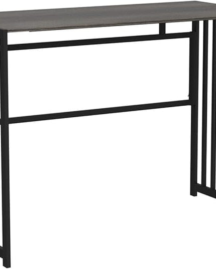 Folding Desk 40'' Computer Desk for Home Office, No Assembly Office Desk Foldable Simple Study Writing Desk Table for Small Spaces(Dark Grey) - LeafyLoom